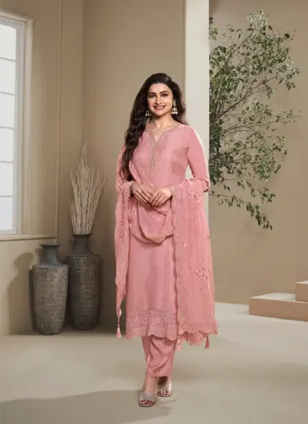 Saumya By Vinay Crep With Embroidery Work Dress Material Suppliers In India